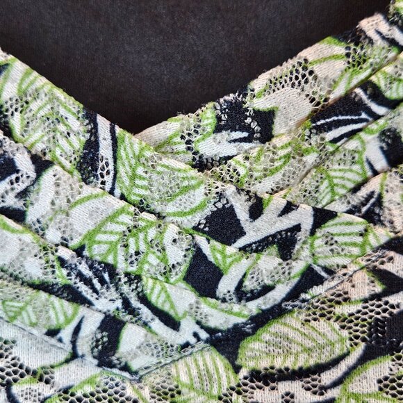 JM Collection Womans 3X Floral Lace blouse Black/Green lined Office casual - Picture 8 of 14